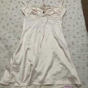 Cream Chemise with Sweetheart Neckline and Ruching
